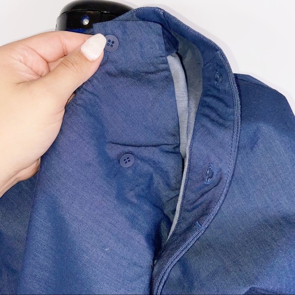 Kate Spade Blue Chambray Wrap Long Sleeve Dress - Picture 6 of 9